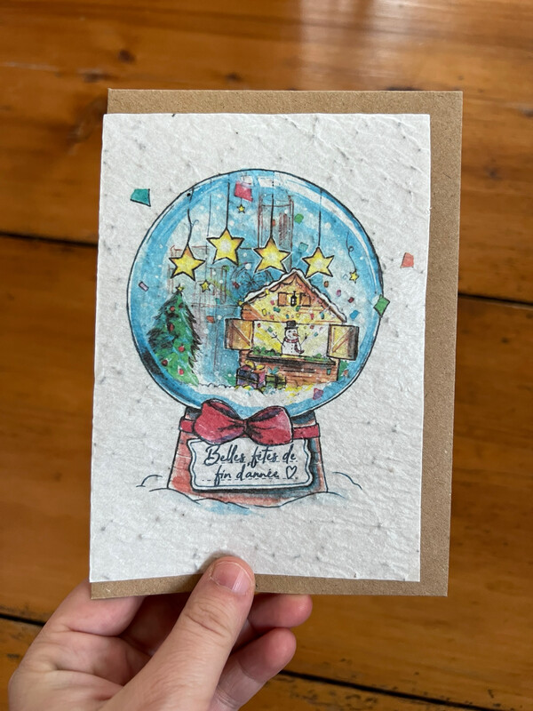 Carte à planter " Belles fêtes de fin d’année "