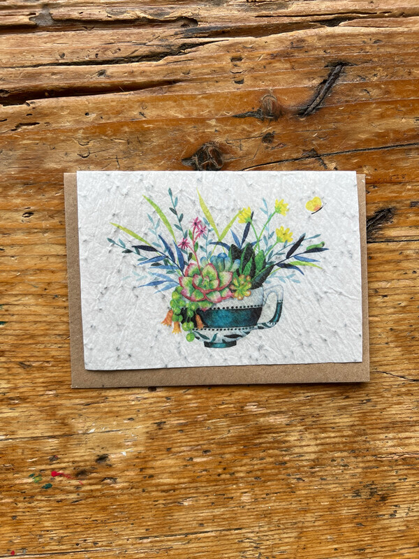 Carte à planter infusion "Theière"