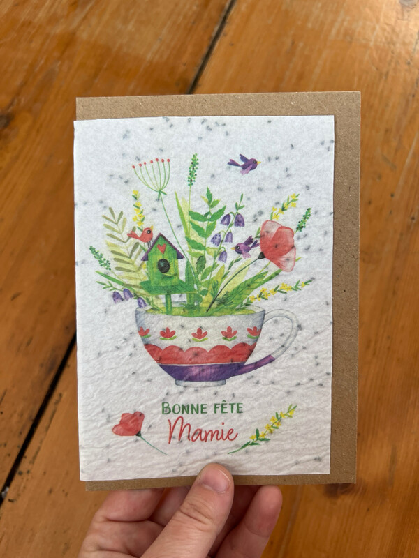 Carte à planter "Bonne fête mamie"