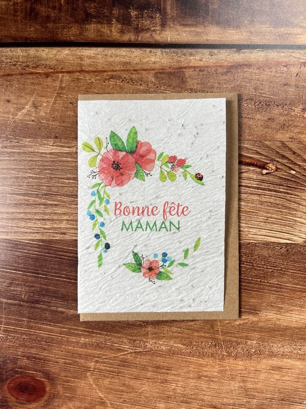 Carte à planter " Bonne fête maman "