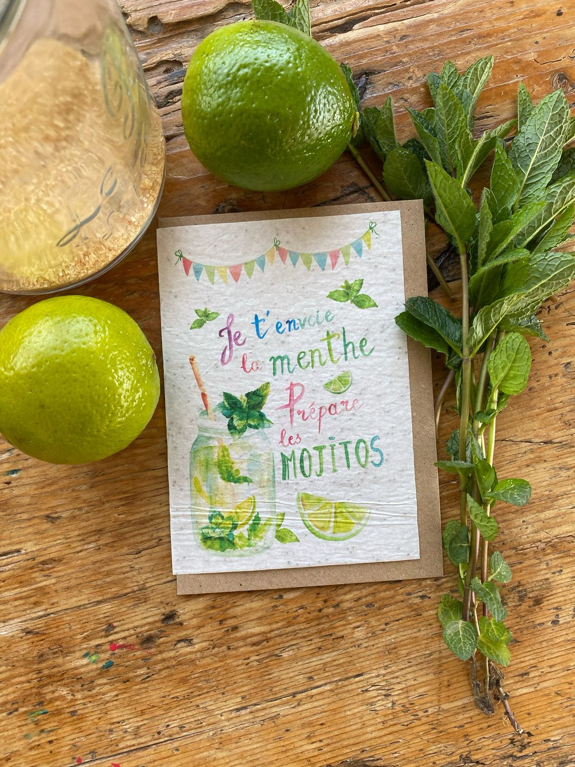 Carte à planter "mojito"