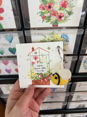 Petite carte et son porte clef