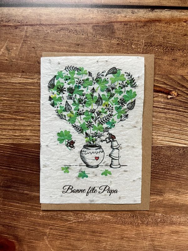 Carte à planter " Bonne fête papa "