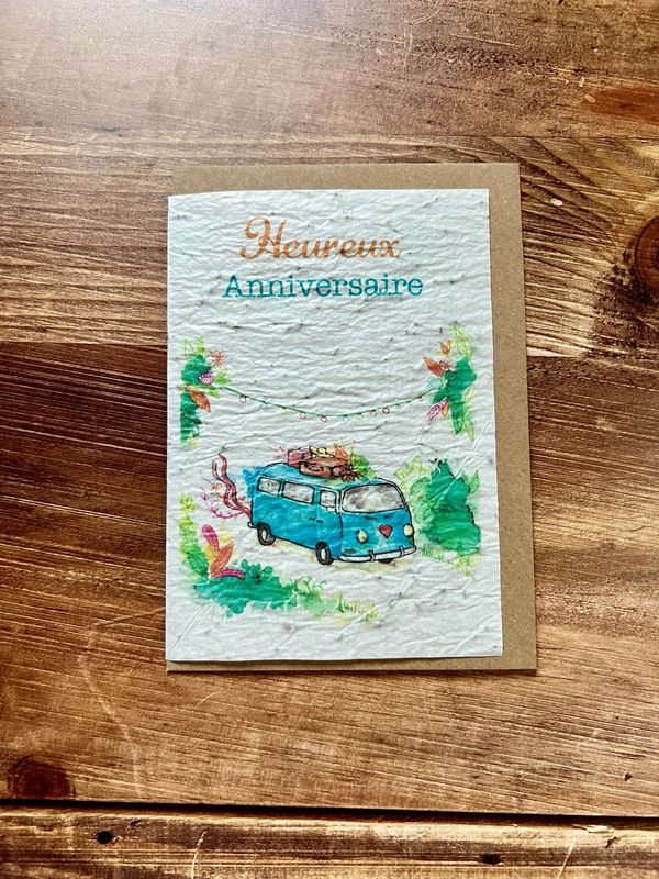 Carte à planter " Anniversaire Van "