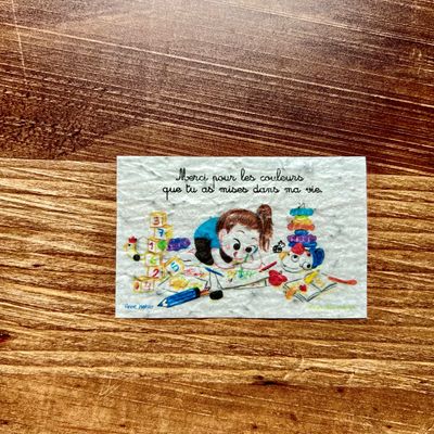 Mini carte à planter « merci pour les couleurs que tu as mises dans ma vie » fleurs des champs