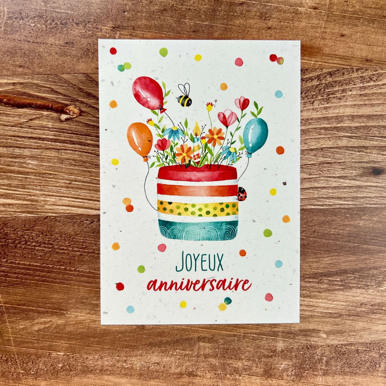 Carte traditionnelle A6 « Anniversaire »