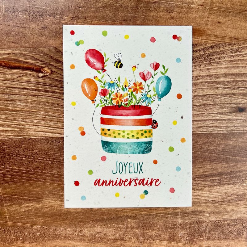Carte traditionnelle A6 « Anniversaire »
