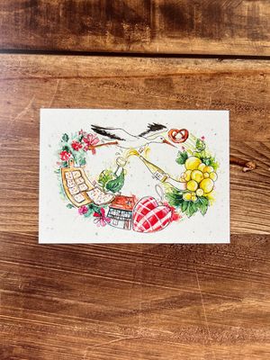 Carte traditionnelle A6 « Bretzel »