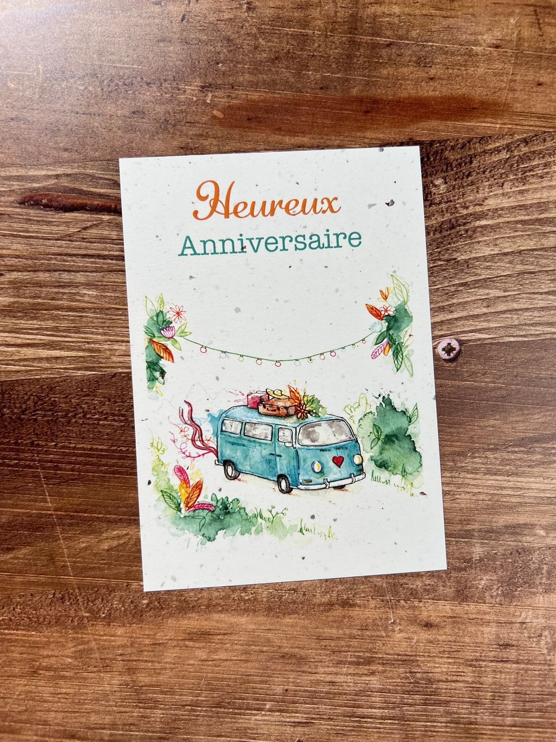 Carte traditionnelle A6 « Anniversaire Van »