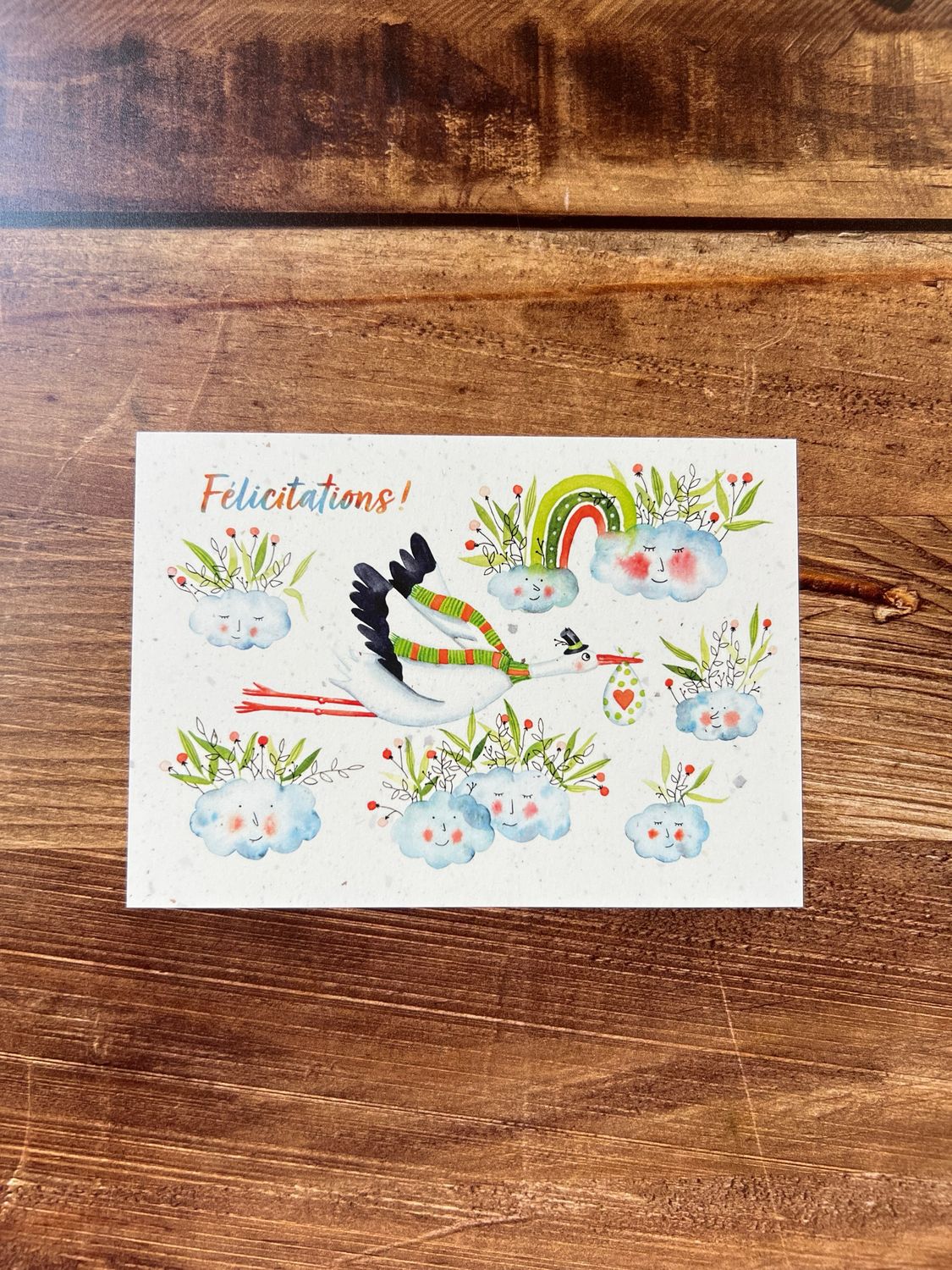 Carte traditionnelle A6 « Félicitations »