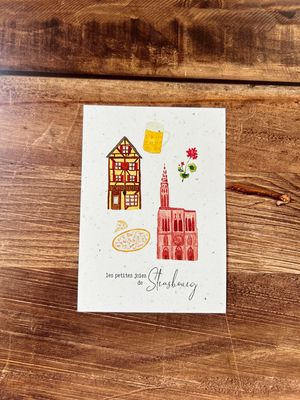 Carte traditionnelle A6 « Strasbourg » Carte traditionnelle A6 « Strasbourg »