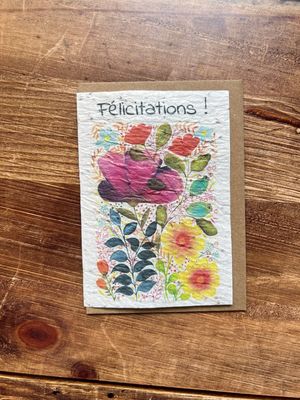 Carte à planter Carte à planter " félicitations "