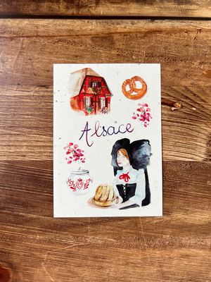 Carte traditionnelle A6 « Alsace » Carte traditionnelle A6 « Alsace »