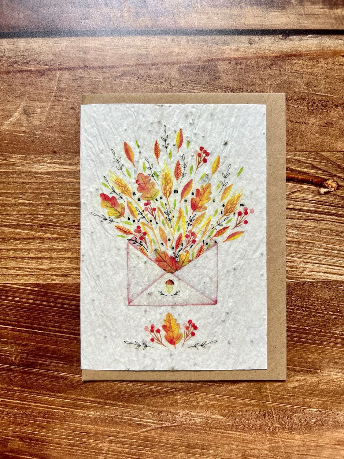 Carte à planter "Enveloppe automne"