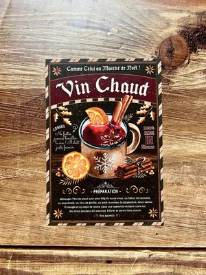 Carte traditionnelle recette A6 « Vin chaud »