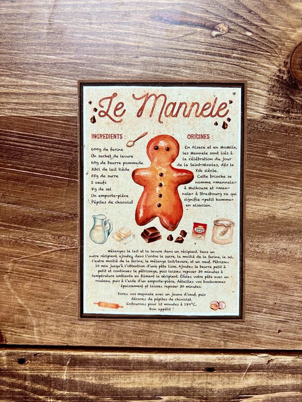 Carte traditionnelle recette A6 « Manele »