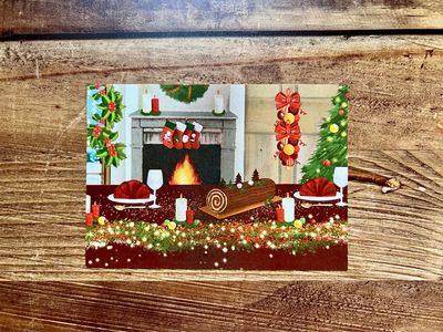 Carte traditionnelle A6 « Repas de Noël »
