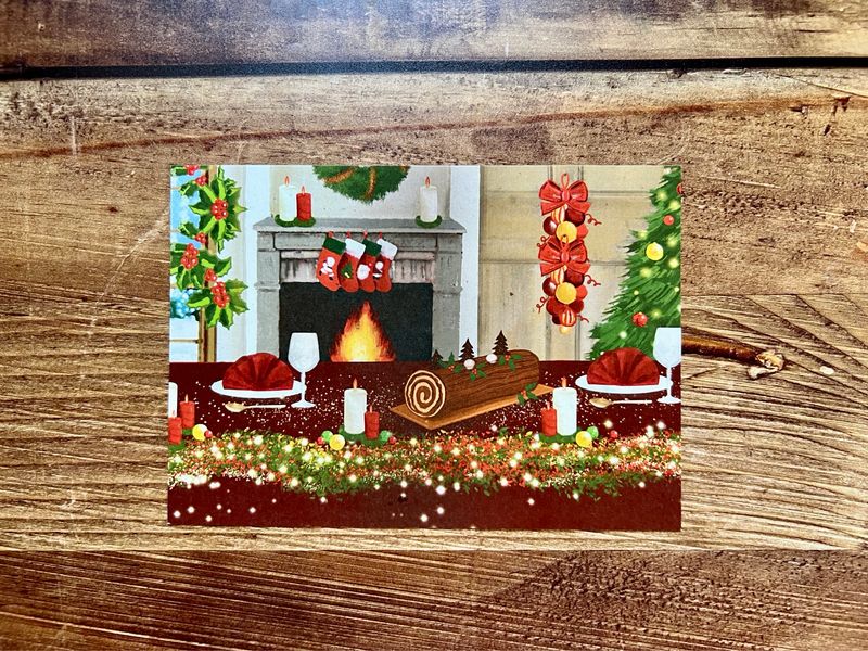 Carte traditionnelle A6 « Repas de Noël »