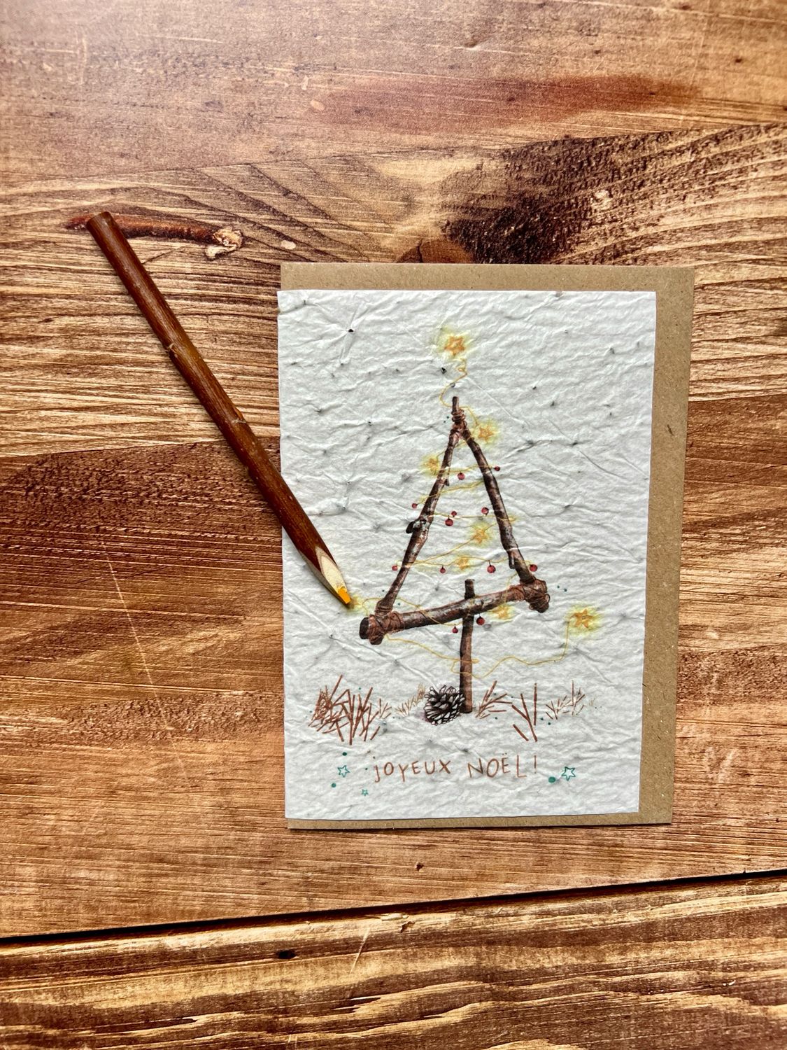 Carte à planter et son crayon artisanal