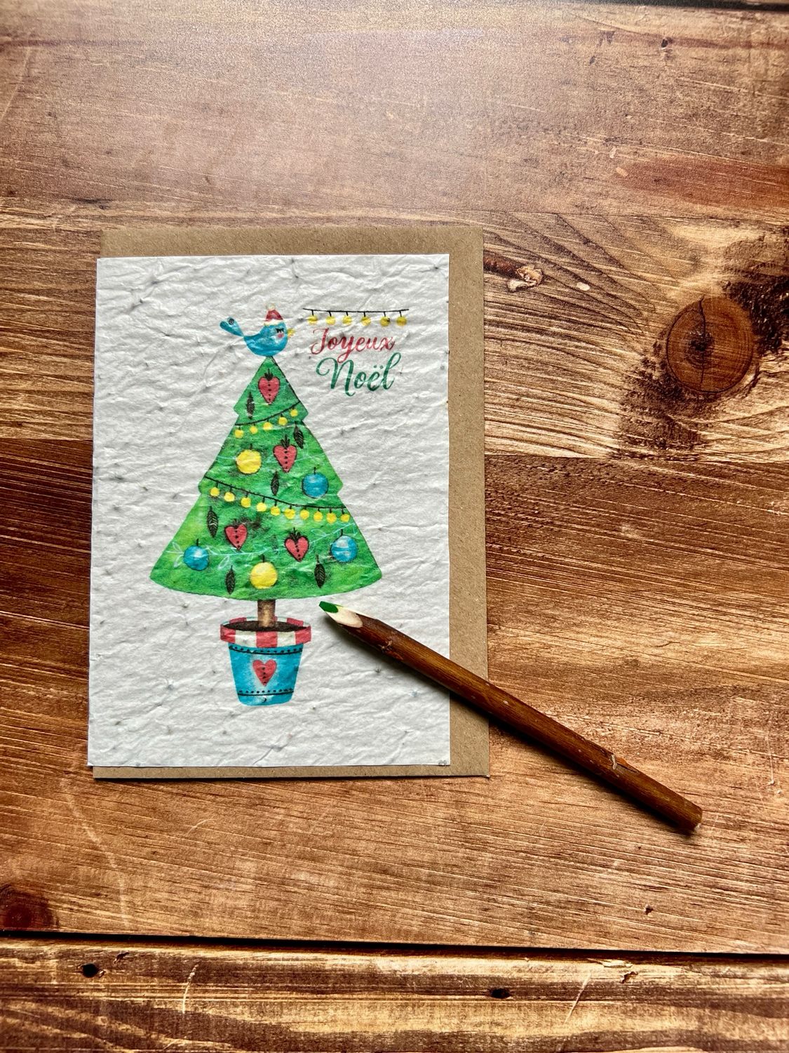 Carte à planter et son crayon artisanal