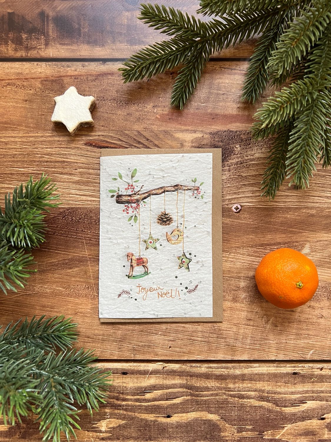 Carte à planter " Décorations de Noël "