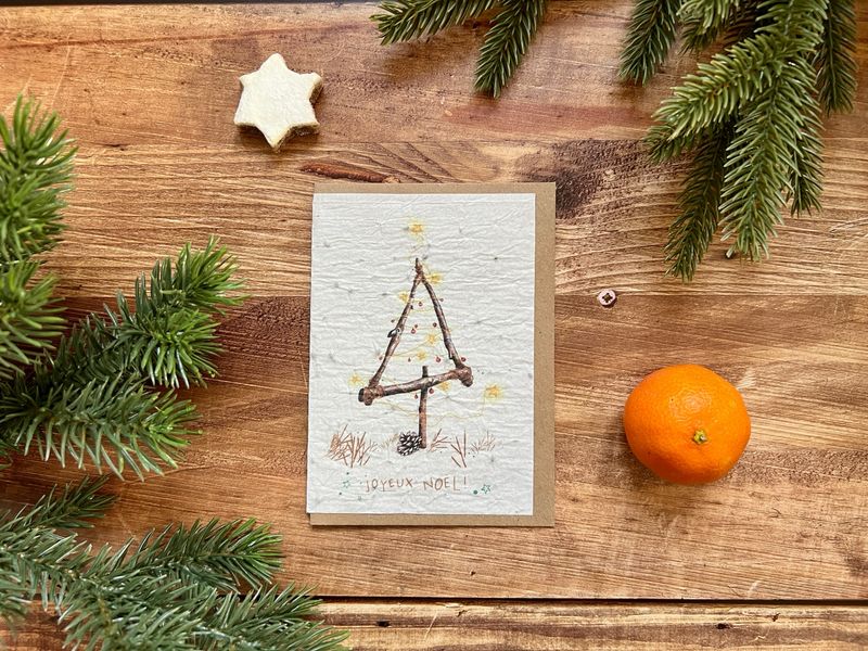 Carte à planter " Sapin "