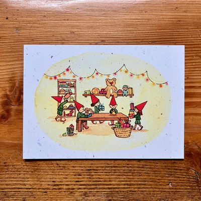Carte traditionnelle A6 « Atelier du Père Noël »