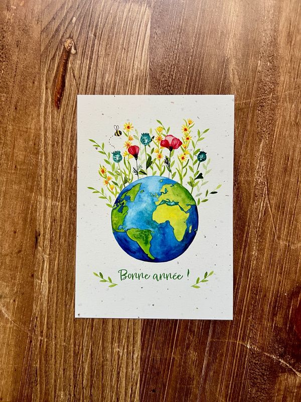 Carte traditionnelle A6 « Bonne année »