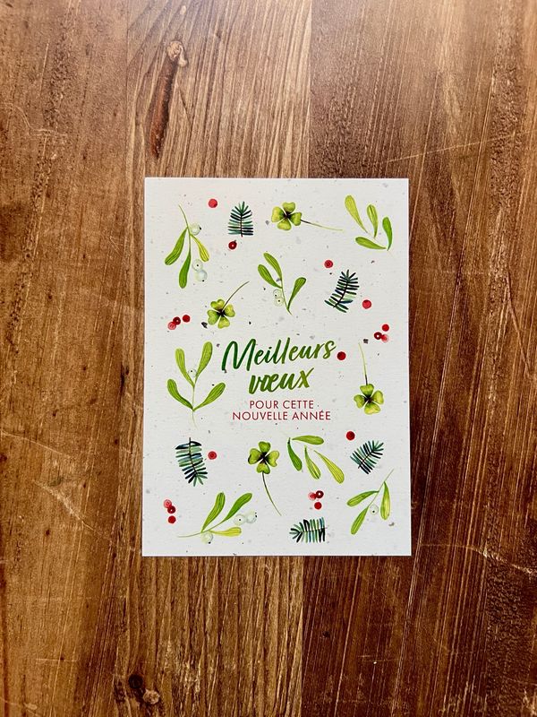 Carte traditionnelle A6 « Meilleurs vœux »