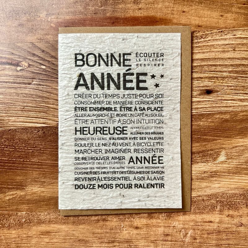 Carte à planter "Bonne année"