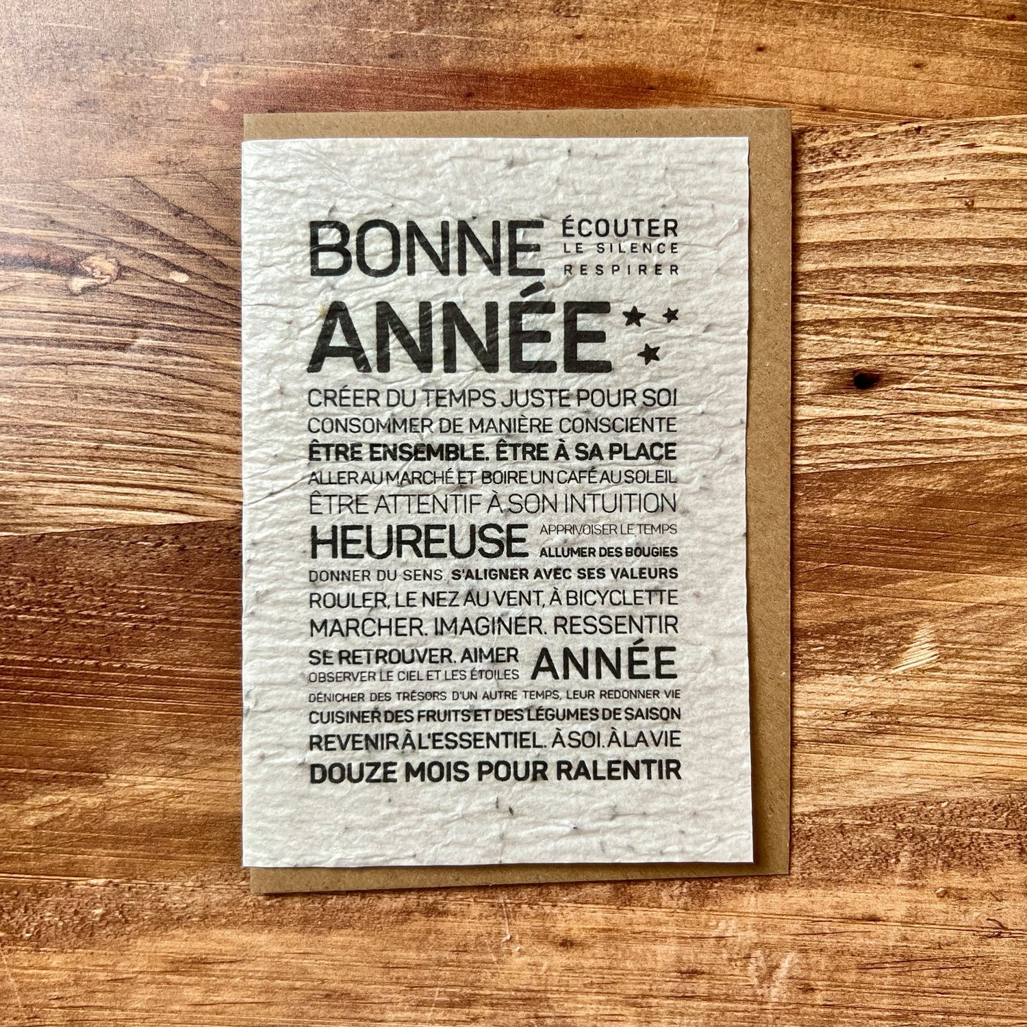 Carte à planter "Bonne année"