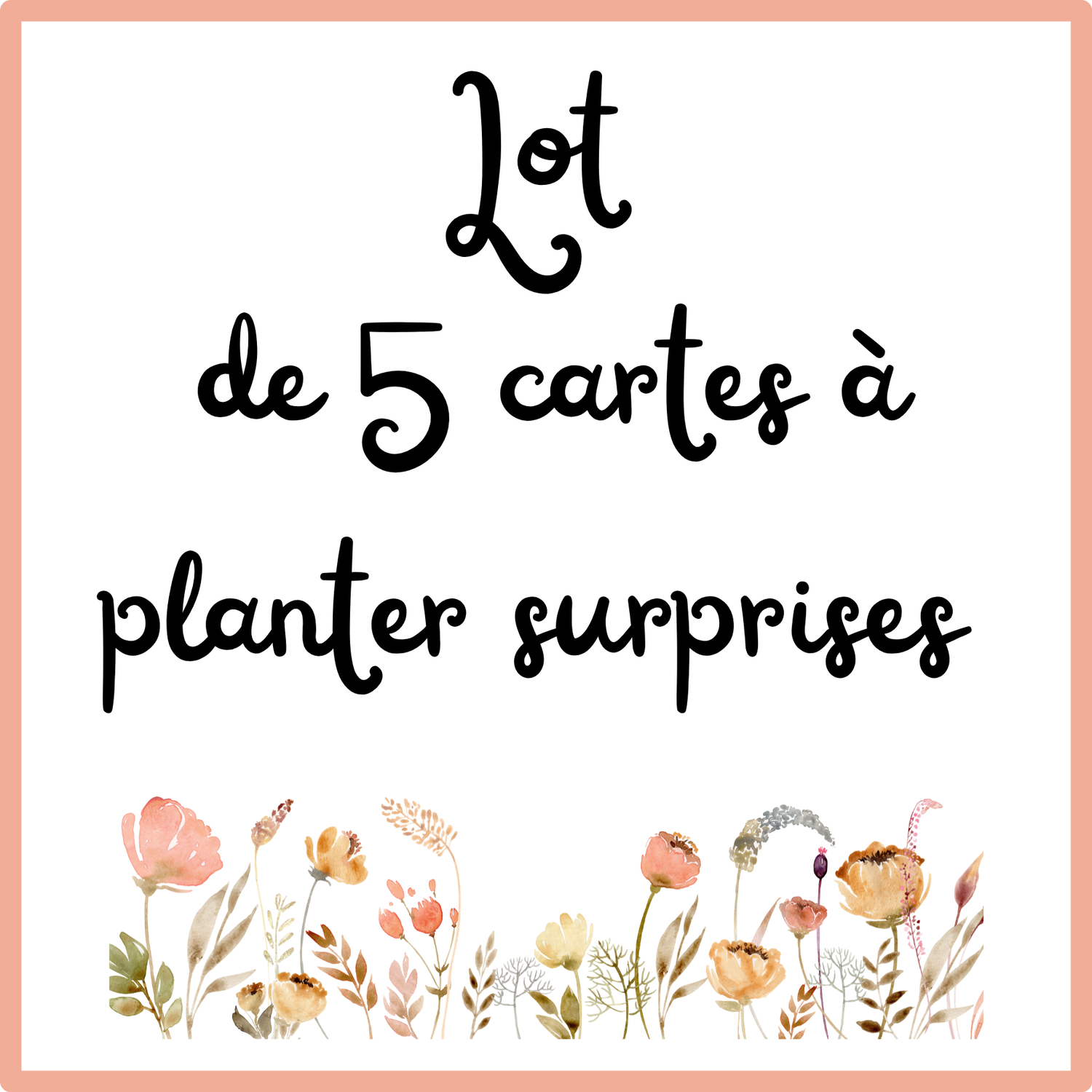 Lot de 5 cartes à planter « surprise »