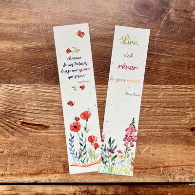 Marque page en chute de bulbe de tulipe (2 modèle aux choix)