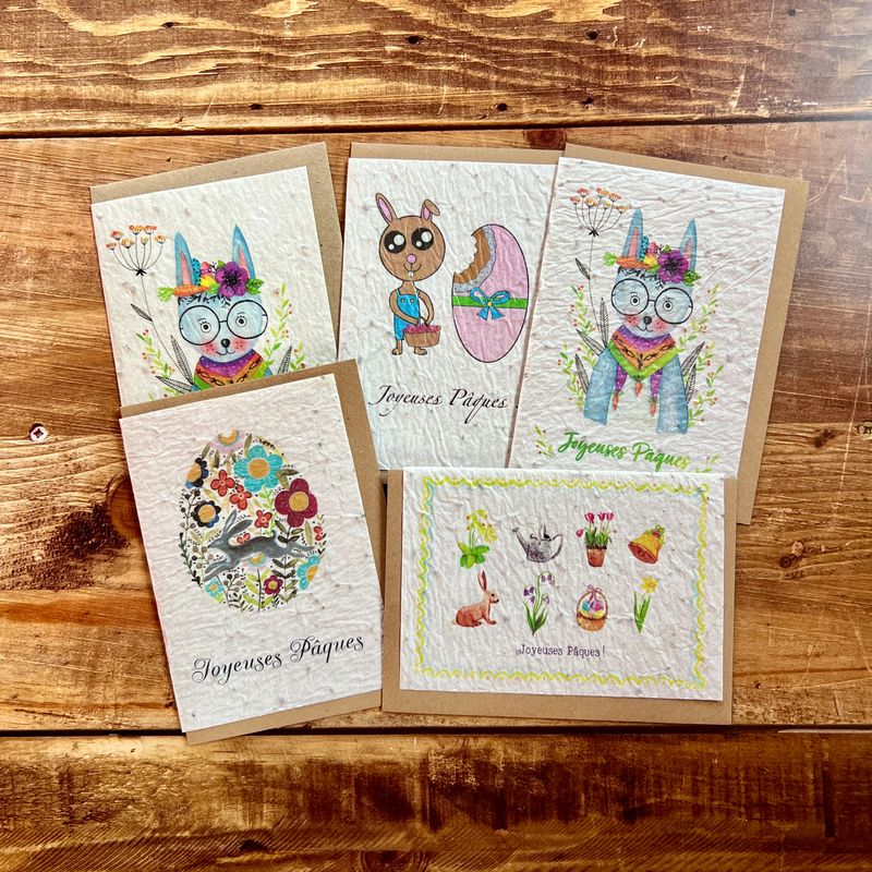 Carte de Pâques à planter (5 modèles au choix) Carte de Pâques à planter (5 modèles au choix)