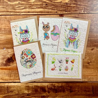 Carte de Pâques à planter (5 modèles au choix)