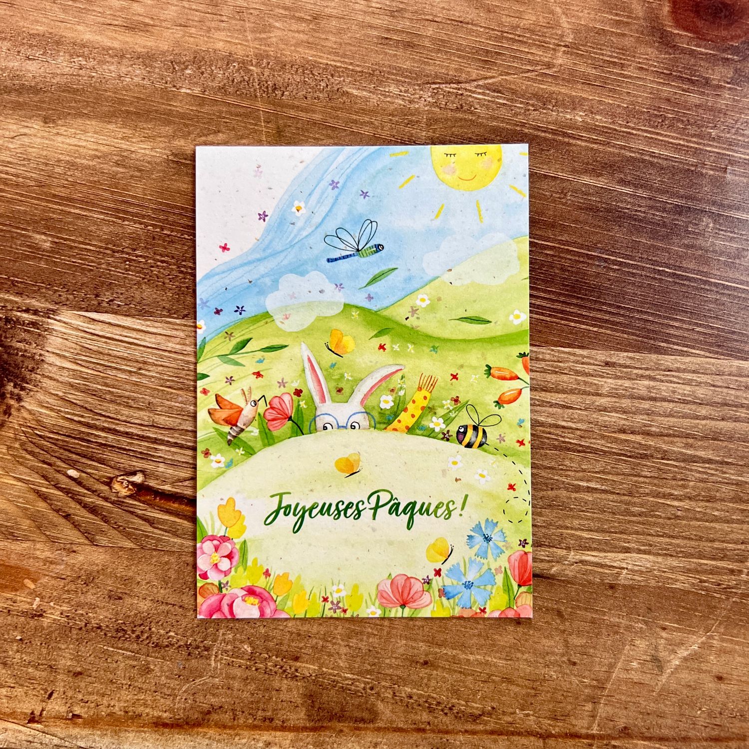Carte postale Joyeuses Pâques illustrée par Ipiapia