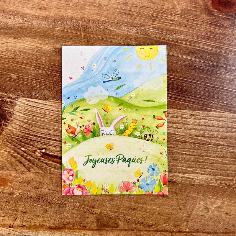 Carte postale Joyeuses Pâques illustrée par Ipiapia Carte postale Joyeuses Pâques illustrée par Ipiapia