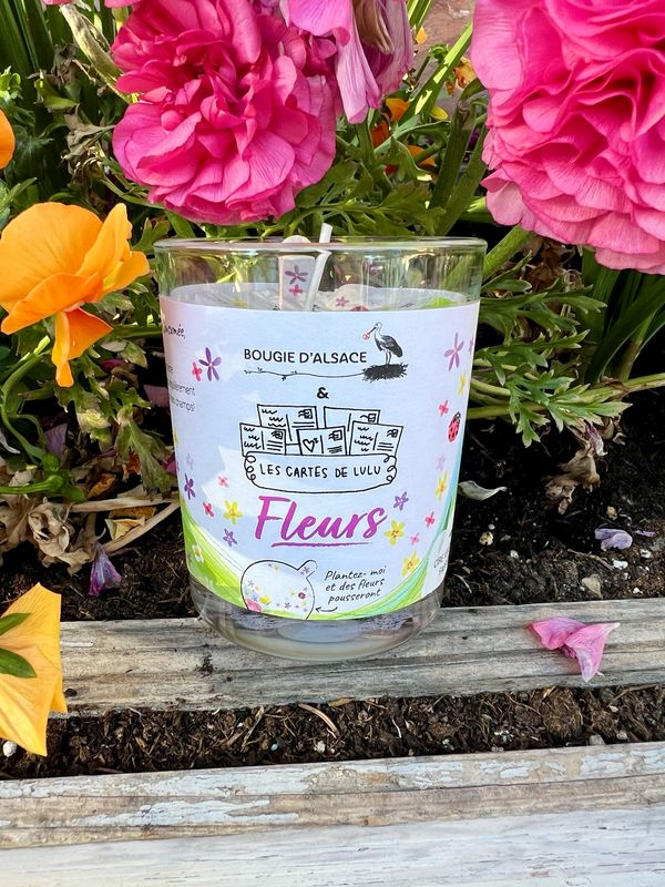 Bougie à planter "Fleurs"
