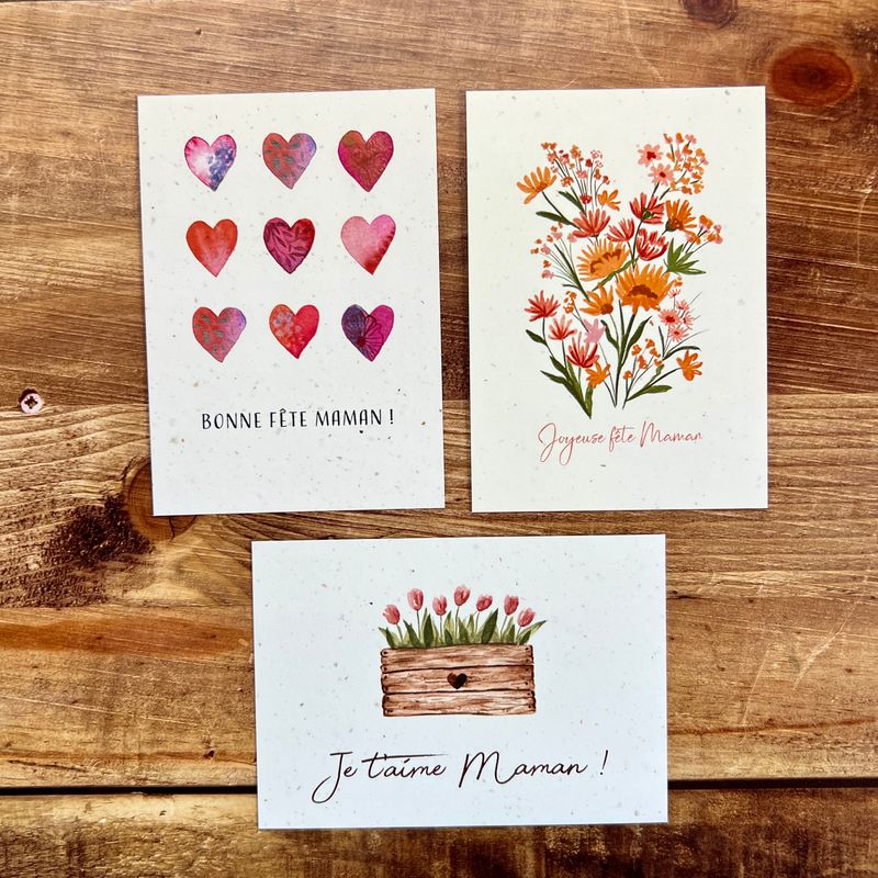 Carte pour la fêtes des mamans / mères A6 traditionnelles