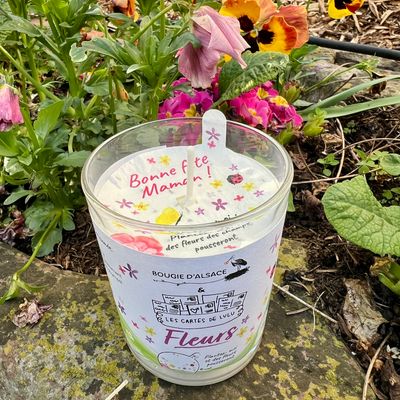 Bougie à planter "Bonne fête maman" / fête des mères