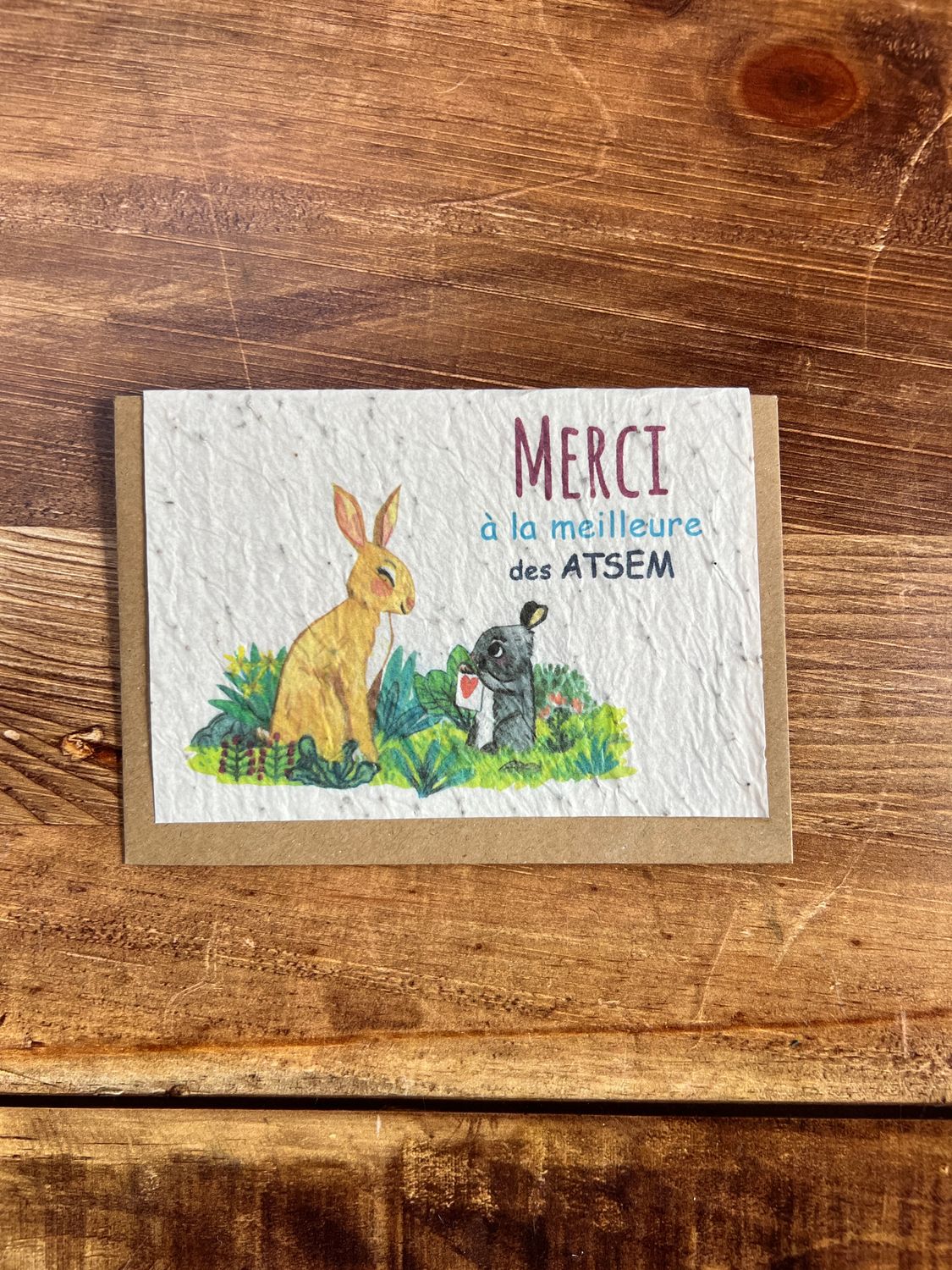 Carte à planter "Merci à la meilleure des ATSEM”