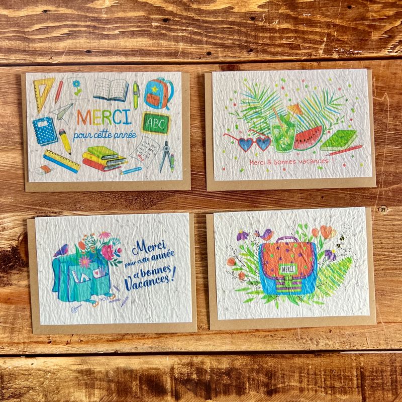 Carte à planter merci pour cette année  (4 modèle au choix) - maitres maitresse atsem AESH..