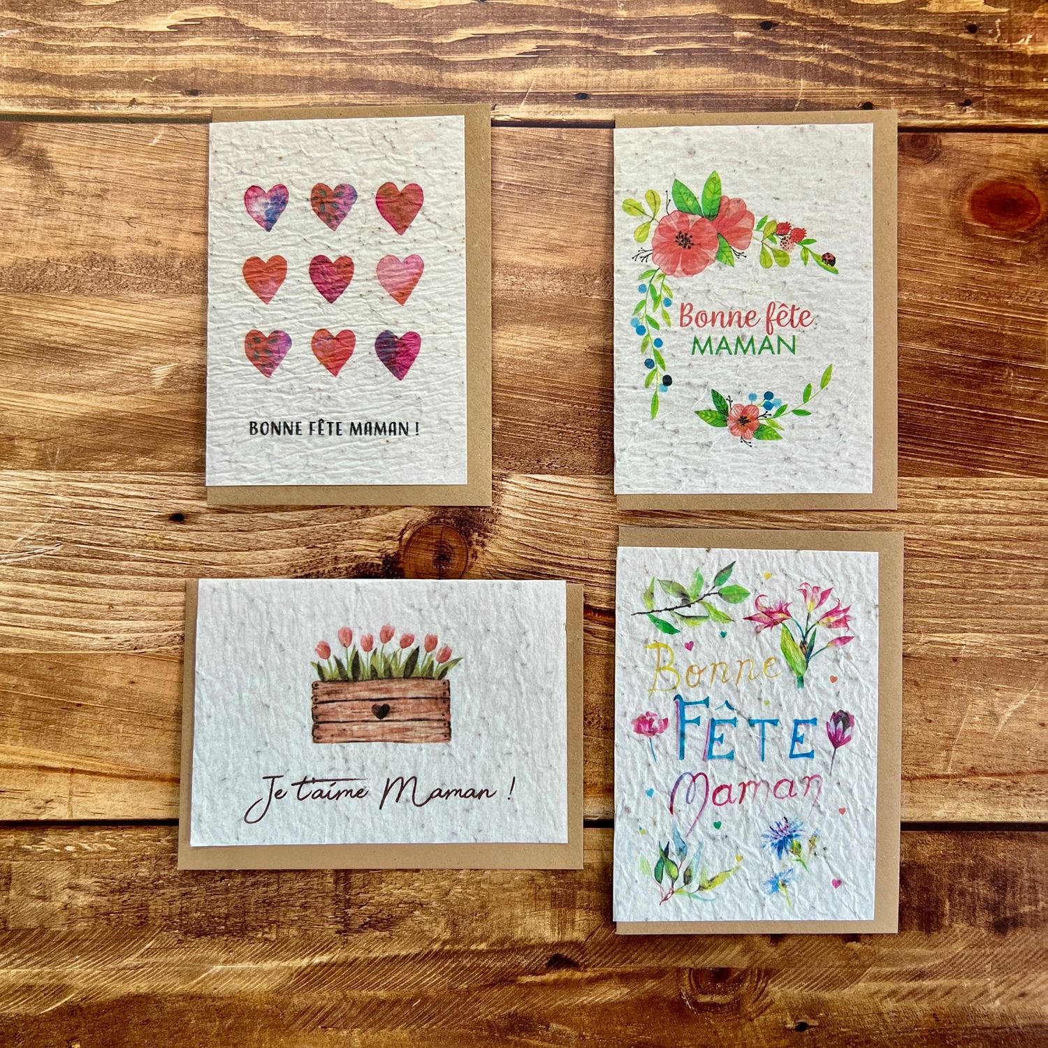 Carte à planter bonne fête maman - fête des mères (4 modèles au choix)