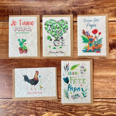 Carte à planter fêtes des papas