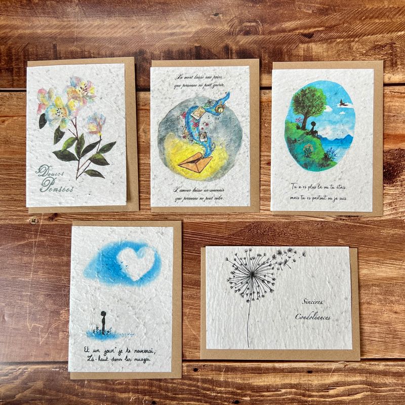Carte de condoléances à planter – Un hommage fleuri