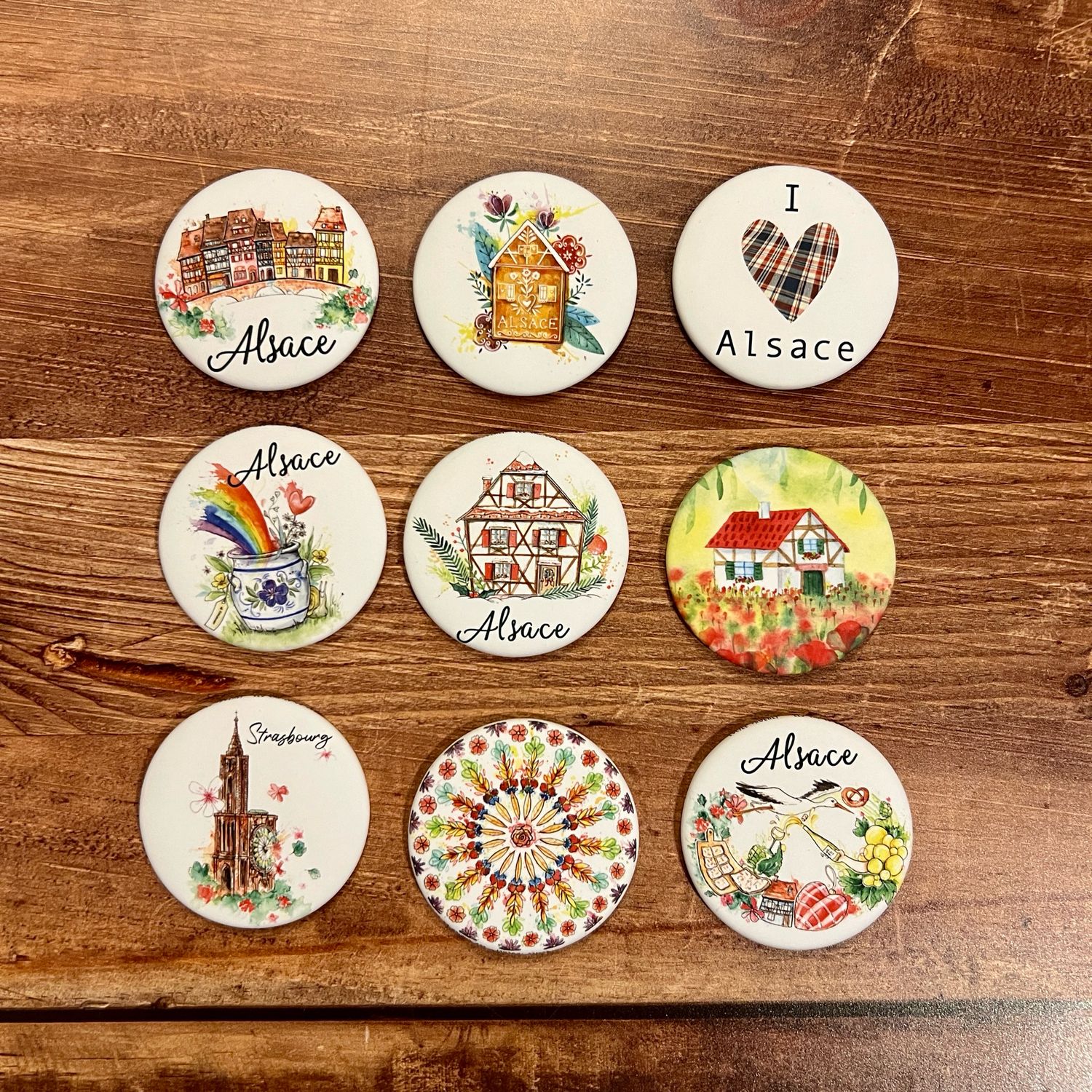 Magnet décapsuleur Alsace (9 modèles aux choix)