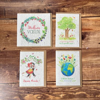 Cartes à planter – Collection Nouvelle Année 2026 ( 4 modèles aux choix)