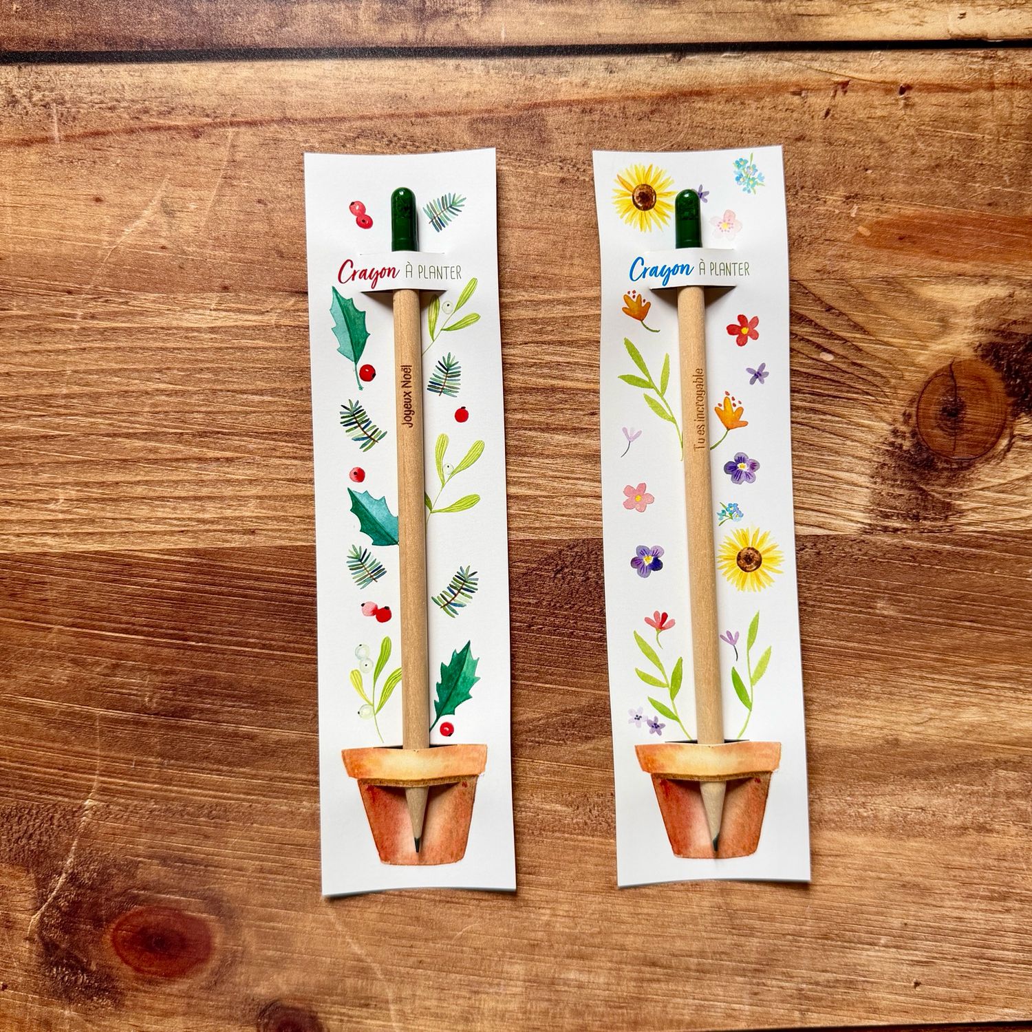 Crayon à planter en bois (gravure en supplément possible) Crayon à planter en bois (gravure en supplément possible)