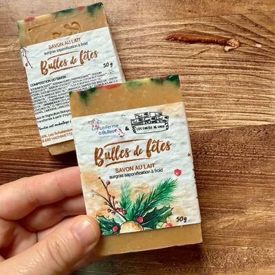 Savon de Noël avec bandeau ensemencé
