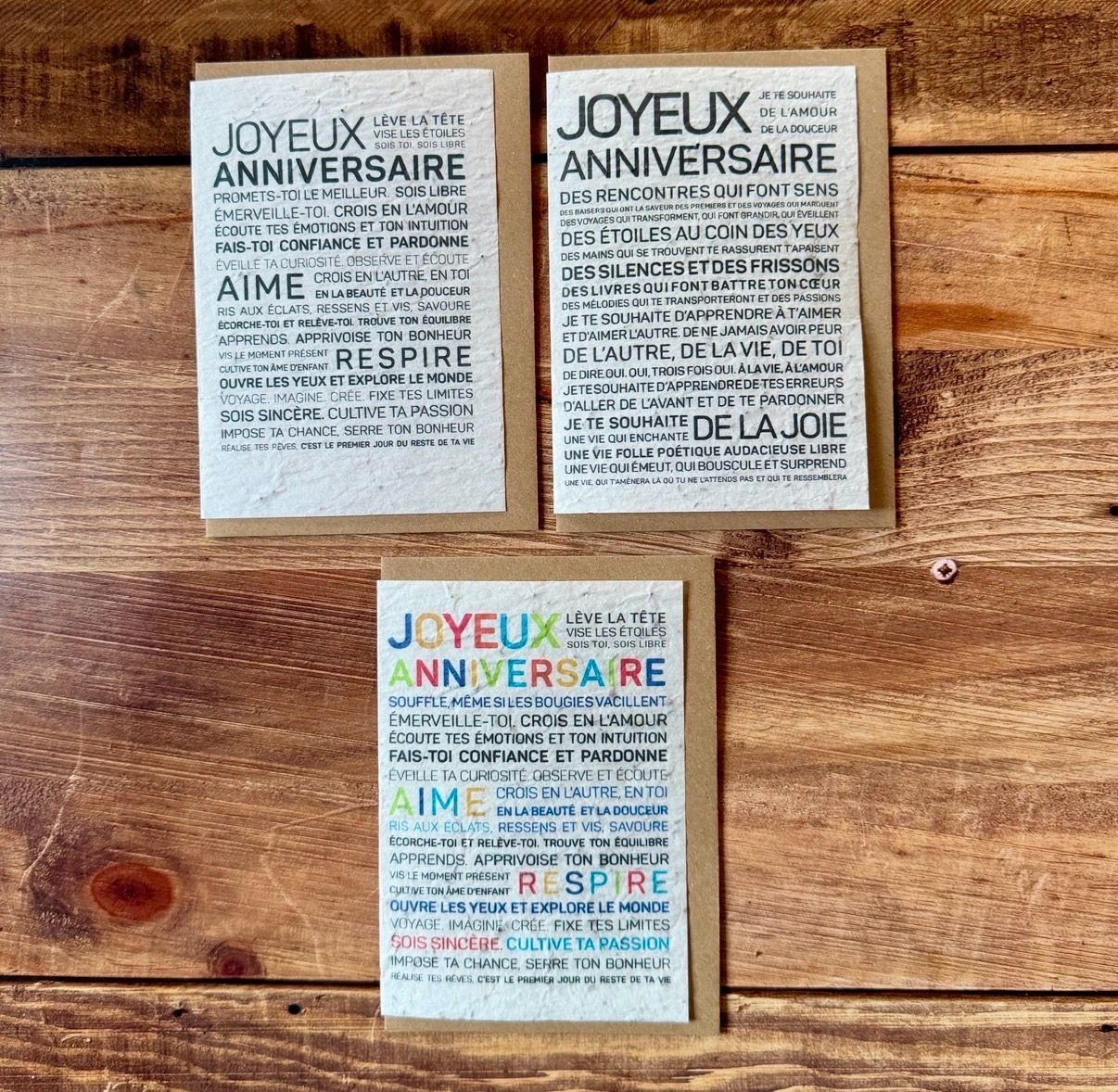 Carte à planter les mots à l’affiche anniversaire Carte à planter les mots à l’affiche anniversaire